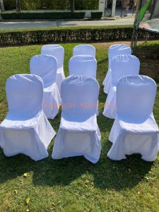 เช่าเก้าอี้-เก้าอี้พลาสติก_คลุมผ้าสีขาว