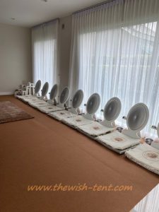 เช่าอาสนะ-9ที่นั่ง สีขาว-เงิน - Image 4