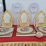 เช่าอาสนะ 9ที่นั่ง สีครีม-ทอง