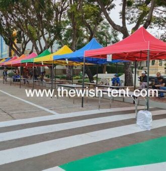 เช่าเต็นท์3x3 สีแดง สีน้ำเงิน สีเหลือง สีฟ้า