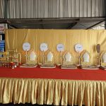 เช่าเวทีสงฆ์+โต๊ะหมู+อาสนะสีครีมทอง