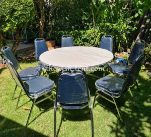 เช่าโต๊ะ-โต๊ะจีน1.2ม.+เก้าอี้บุนวมไม่คลุมผ้า - Image 2