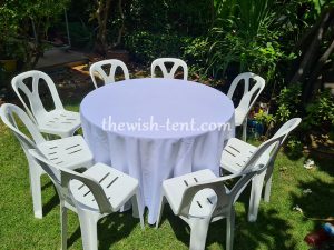 เช่าโต๊ะ-โต๊ะจีน1.2ม.คลุมผ้าขาวเก้าอี้พลาสติกไม่คลุมผ้า - Image 8