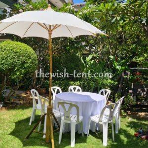 ให้เช่าโต๊ะจีนคลุมผ้าขาว