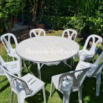 เช่าชุดโต๊ะจีน 1.2 เมตร+เก้าอี้พลาสติก
