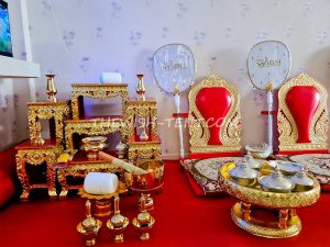 เช่าโต๊ะหมู่บูชา สีแดง-ทอง