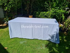 เช่าโต๊ะ-โต๊ะเหลี่ยมคลุมผ้าสีขาว - Image 3