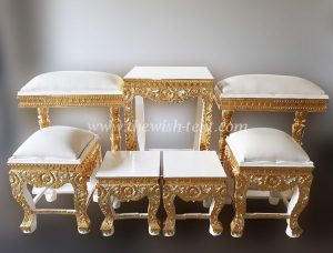 เช่าชุดรดน้ำสังข์ สีขาวทอง