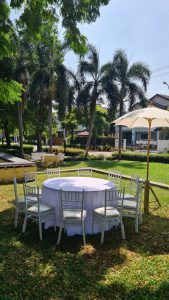 เช่าโต๊ะ-โต๊ะจีนเก้าอี้ชิวารีสีขาว - Image 3