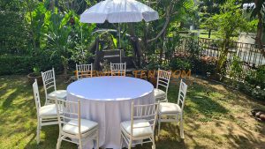 เช่าโต๊ะ-โต๊ะจีนเก้าอี้ชิวารีสีขาว - Image 2