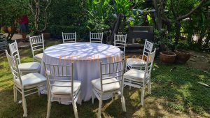 เช่าโต๊ะ-โต๊ะจีนเก้าอี้ชิวารีสีขาว - Image 6