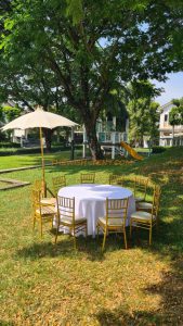 เช่าชุดโต๊ะจีน+เก้าอี้ชิวารีสีทอง