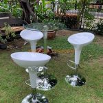 เช่าชุดโต๊ะกระจกเก้าอี้บาร์ไฟเบอร์