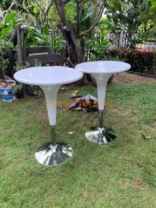 เช่าโต๊ะบาร์ไฟเบอร์-สีขาว