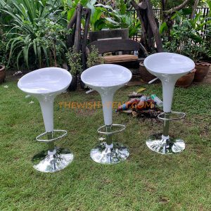 เช่าเก้าอี้สตูลไฟเบอร์-สีขาว