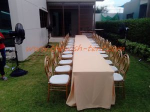 เช่าชุดโต๊ะเหลี่ยม เช่าเก้าอี้ชิวารี เช่าเก้าอี้ชิวารีโรสโกลด์ - Image 7