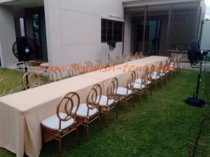 เช่าชุดโต๊ะเหลี่ยม เช่าเก้าอี้ชิวารี เช่าเก้าอี้ชิวารีโรสโกลด์ - Image 4