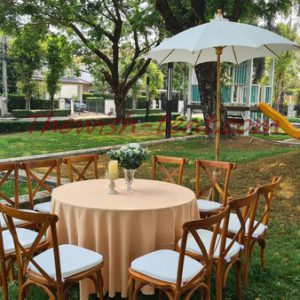 โต๊ะจีน+เก้าอี้ชิวารีครอสแบ็ค_เก้าอี้ไม้ครอสแบ็ค