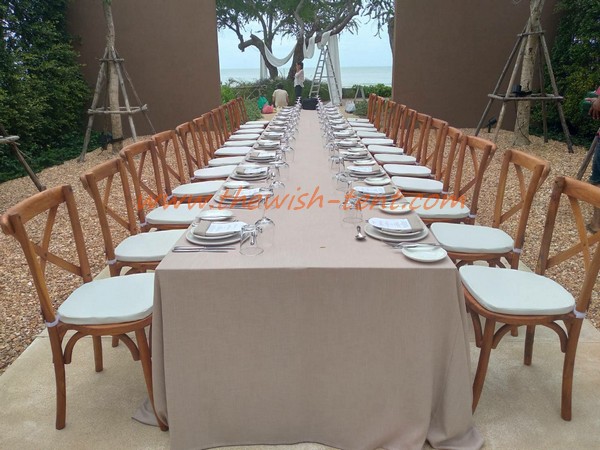 เช่าเก้าอี้ไม้ ครอสแบ็ค 2