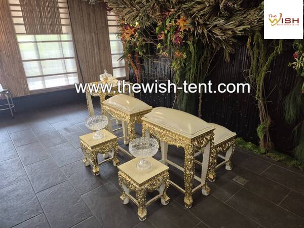 เช่าชุดตั่งรดน้ำสังข์ เช่าเต็นท์ เช่าโต๊ะหมู่ อาสนะ